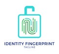 Identity fingerprint vector logo template design Royalty Free Stock Photo