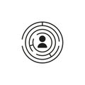 Identity Maze Icon Royalty Free Stock Photo