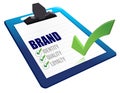 Identity, Quality and Loyalty checklist clipboard Royalty Free Stock Photo