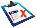 Identity, Quality and Loyalty checklist clipboard Royalty Free Stock Photo