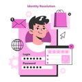 Identity resolution. Process of customer data management. User or consumer Royalty Free Stock Photo