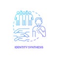 Identity synthesis blue gradient concept icon