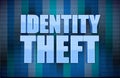 Identity theft binary concept in word