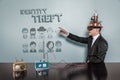 Identity Theft concept with vintage businessman Royalty Free Stock Photo