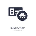 identity theft icon on white background. Simple element illustration from Cyber concept Royalty Free Stock Photo