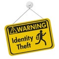 Identity theft warning sign Royalty Free Stock Photo