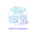 Identity tolerance blue gradient concept icon