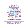 Identity tolerance concept icon