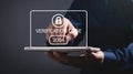 Identity verification code. Cyber security. Technology. Internet