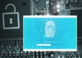 Identity Verify security fingerprint App Interface