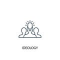 Ideology concept line icon. Simple