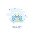 Ideology line concept. Simple line icon