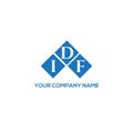 IDF letter logo design on BLACK background. IDF creative initials letter logo concept. IDF letter design