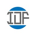 IDF letter logo design on white background. IDF creative initials circle logo concept. IDF letter design