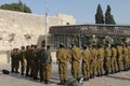 IDF soldiers at the Wailing Wall Jerusalem Royalty Free Stock Photo