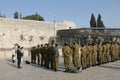 IDF soldiers at the Wailing Wall Jerusalem Royalty Free Stock Photo