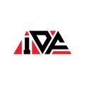 IDF triangle letter logo design with triangle shape. IDF triangle logo design monogram. IDF triangle vector logo template with red Royalty Free Stock Photo