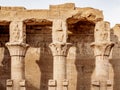 Idfu Temple of Horus near Luxor Egypt columns Royalty Free Stock Photo