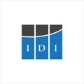 IDI letter logo design on WHITE background. IDI creative initials letter logo concept. IDI letter design