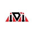 IDI triangle letter logo design with triangle shape. IDI triangle logo design monogram. IDI triangle vector logo template with red Royalty Free Stock Photo