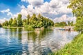 Idillic lake inside Gorky Park, Moscow, Russia Royalty Free Stock Photo