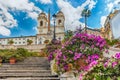 Church of Trinita dei Monti, iconic landmark in Rome, Italy Royalty Free Stock Photo