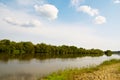 Idillyc rural riverside landscape Royalty Free Stock Photo