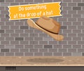 Idiom poster with Do something at the drop of a hat