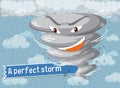 Idiom poster with A perfect storm