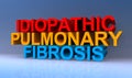 Idiopathic pulmonary fibrosis on blue Royalty Free Stock Photo