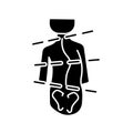 Idiopathic scoliosis black glyph icon