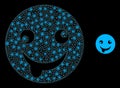 Idiot Smiley - Bright Web Mesh with Glare Spots