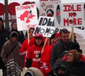 Idle No More Protesters Royalty Free Stock Photo