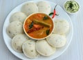 Idli chutney and sambhar