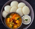 Idli Chutney Sambhar-south Indian breakfast