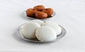 Idli Healthy South Indian Vegetarian Breakfast and Vada Royalty Free Stock Photo