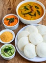 Idli sambhar and chutney