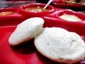 Idli Sambhar or Idly Sambar is a popular south Indian food, served with coconut chutney. selective focus Royalty Free Stock Photo