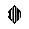 IDM circle letter logo design with circle and ellipse shape. IDM ellipse letters with typographic style. The three initials form a Royalty Free Stock Photo