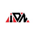 IDN triangle letter logo design with triangle shape. IDN triangle logo design monogram. IDN triangle vector logo template with red Royalty Free Stock Photo