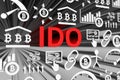 IDO concept blurred background 3d Royalty Free Stock Photo