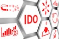 IDO concept cell background 3d Royalty Free Stock Photo