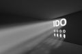 IDO rays volume light concept 3d Royalty Free Stock Photo