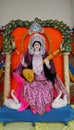 an idol of devi saraswati, goddess of knowledge