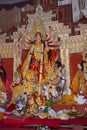 Idol of Goddess Durga. Festival is celebrated during the whole period of Navaratri for 10 days Royalty Free Stock Photo