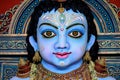 Idol of Goddess Laddu Gopal or little Lord Krishna at a decorated puja pandal in Kolkata