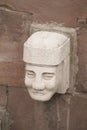 Idol head statue from Tiwanaku Royalty Free Stock Photo