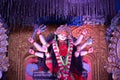 Idol of hindu goddess durga during navratri festival. Royalty Free Stock Photo