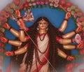 Idol of a Hindu Goddess having 10 arms