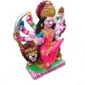 Idol of Hindu goddess durga with white background